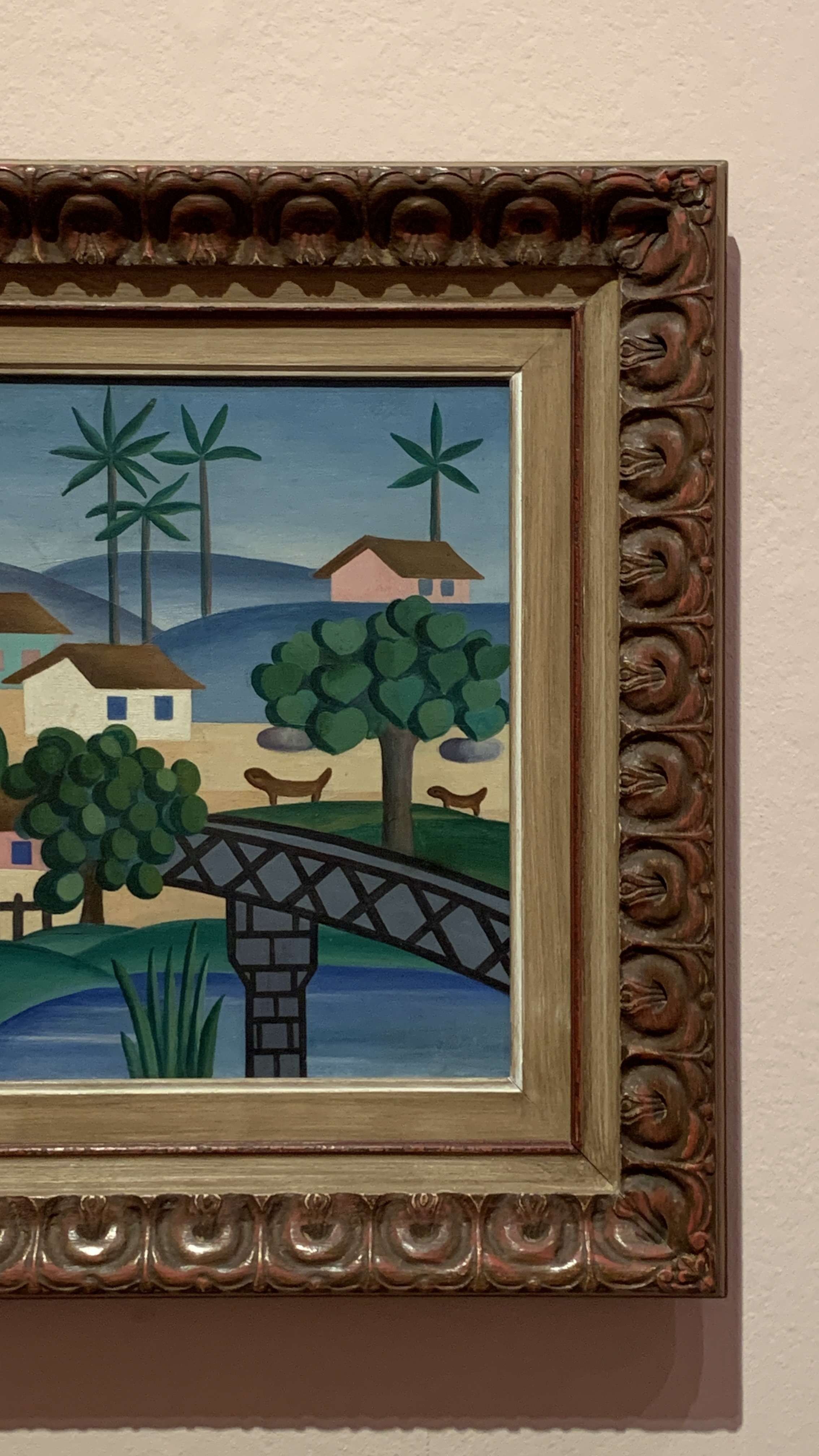 brasil brasil the birth of modernism - tarsila, landscape with bridge detail