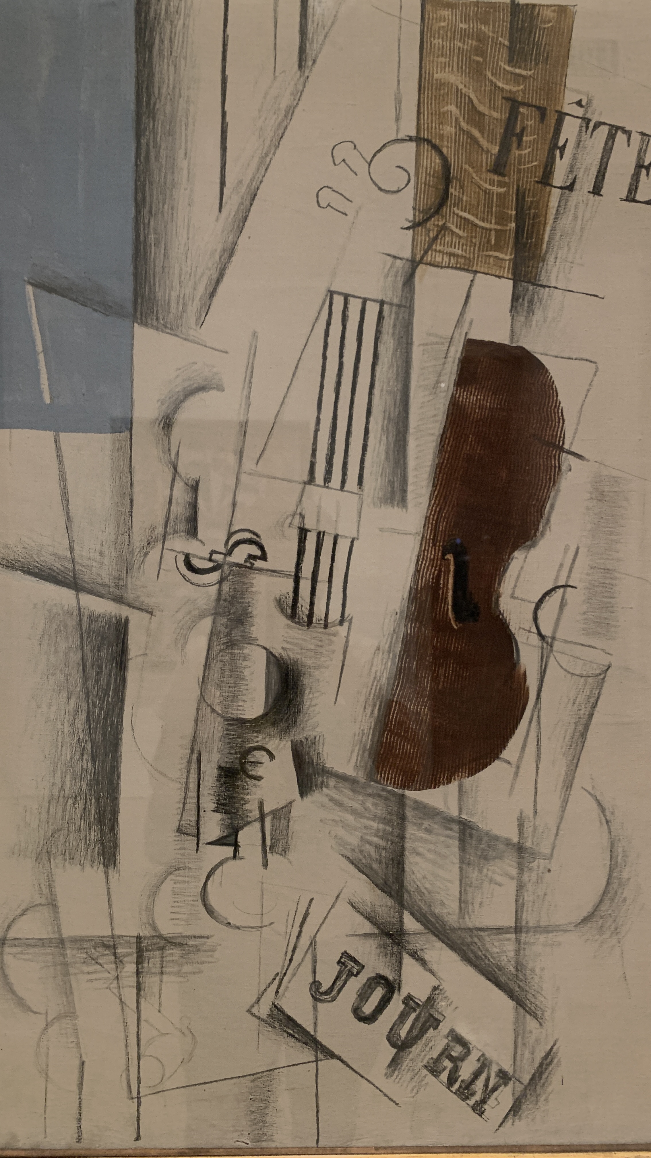 philadelphia museum of art - braque, violin and newspaper